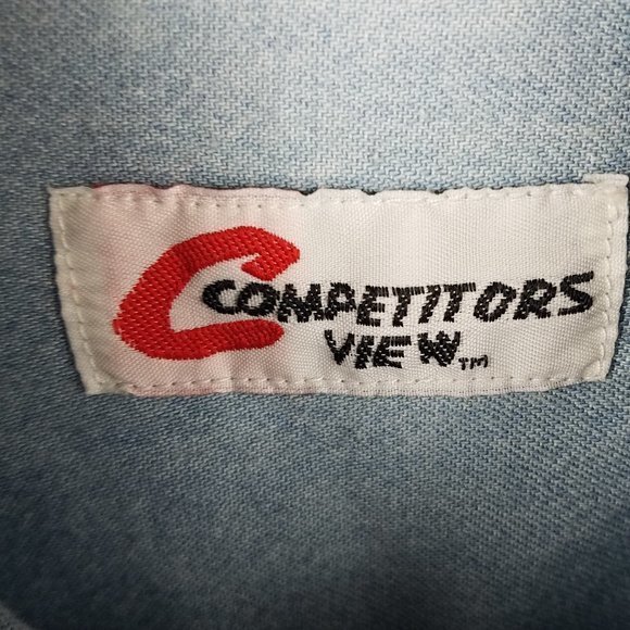 Competitors View shirt chambray DALE JARRET NASCAR ROBERT YATES RACING VTG  L‎ - Picture 4 of 10
